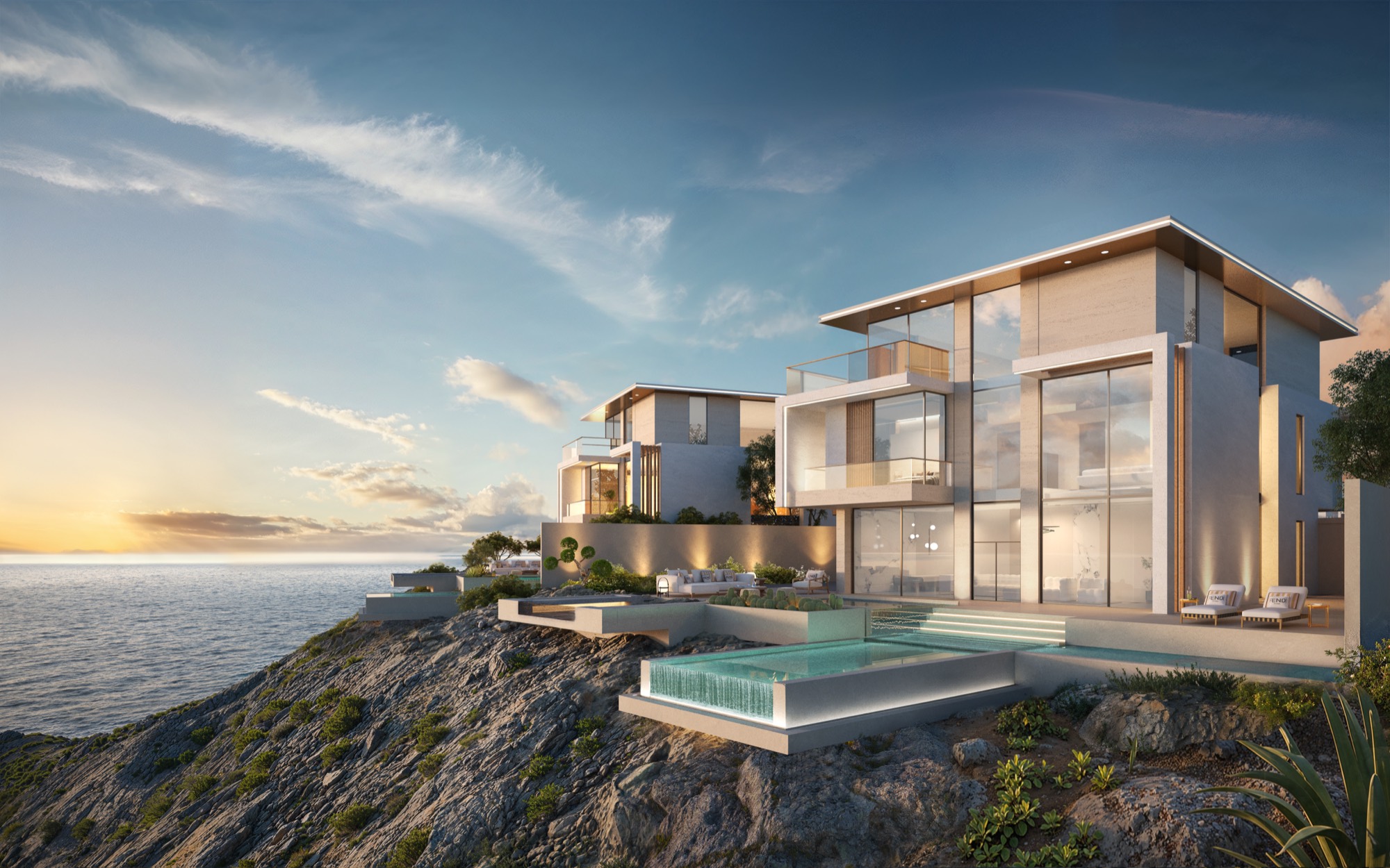 Azure Oceanfront Villas — interiors by Fendi Casa